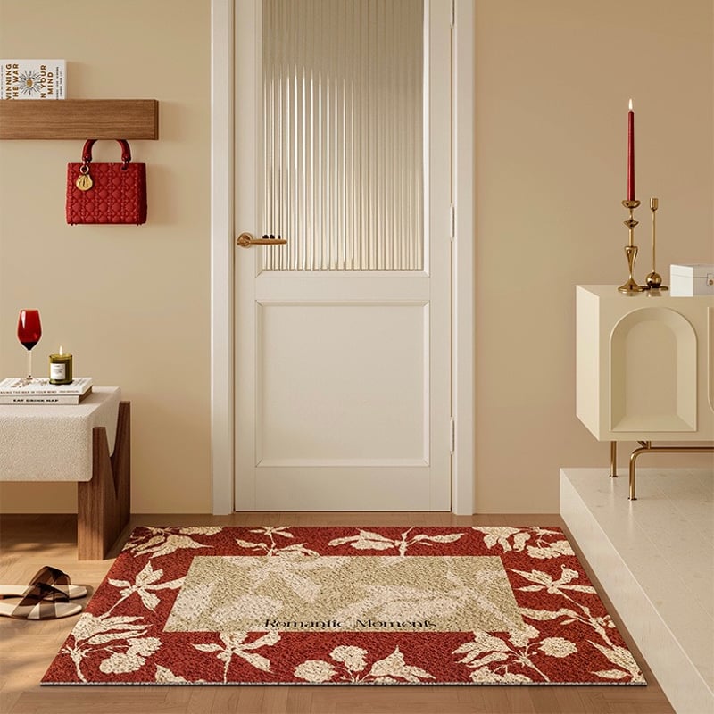 レッド リーフ柄 玄関 マット 50×80 泥落としマット | 70PARK レッド リーフ柄 玄関 マット 50×80 泥落としマット | 70PARK