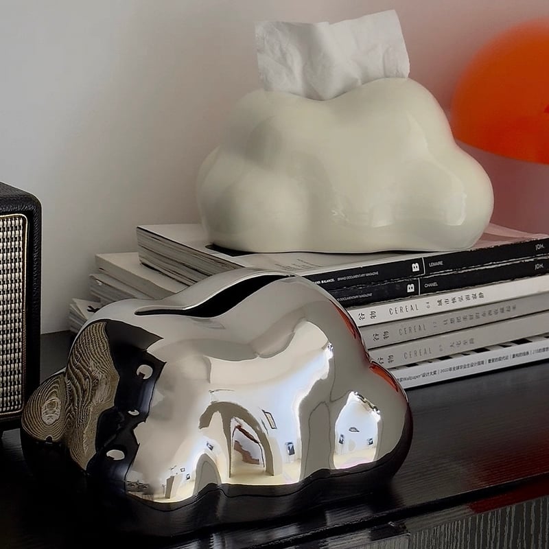 クラウド型 セラミック ティッシュケース 全2色 雲モチーフ | 70PARK