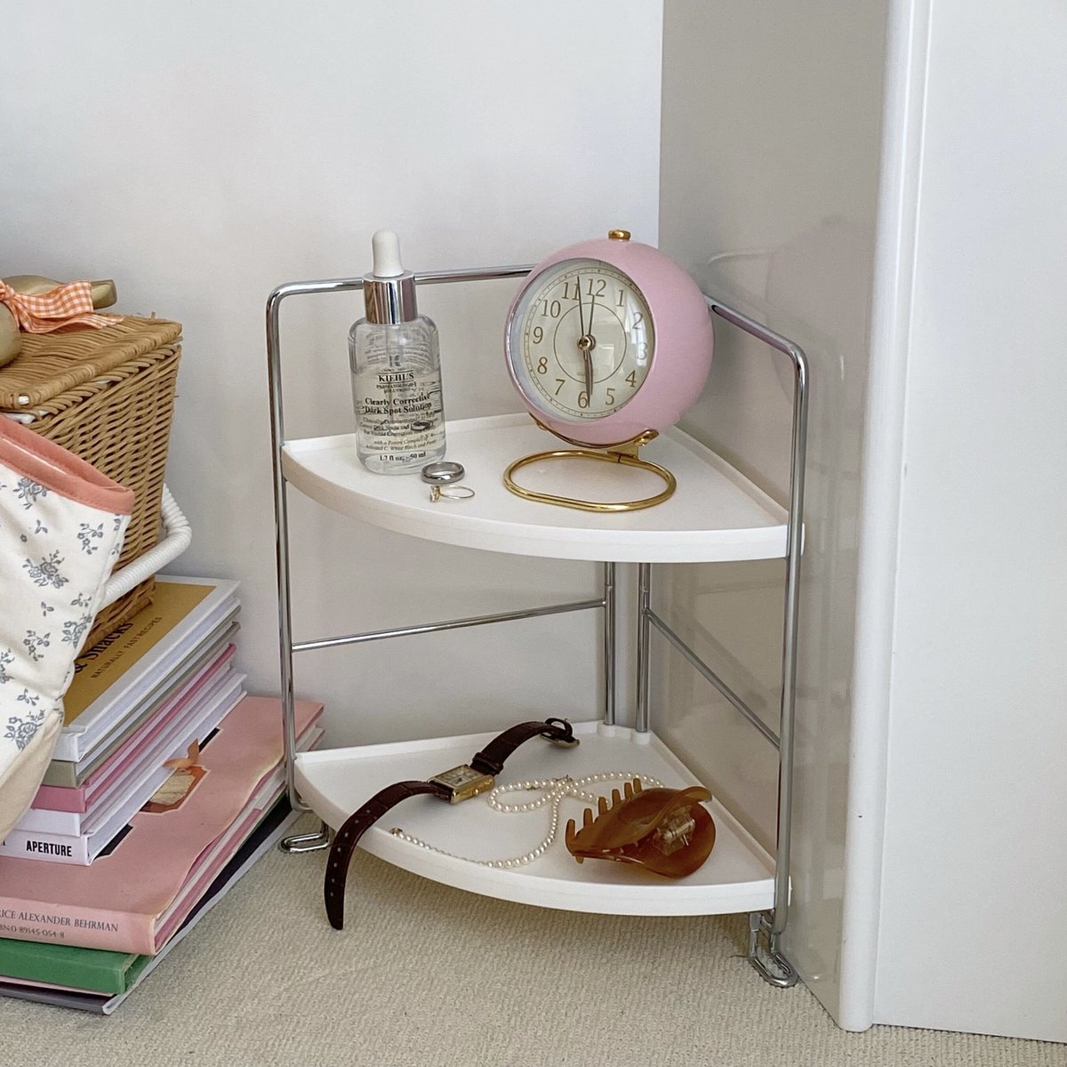 デスクトップ 二段 収納 ラック 全2タイプ ホワイト | 70PARK