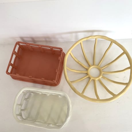【即納】#あみあみ フルーツ バスケット 全3色 カゴ 小物入れ