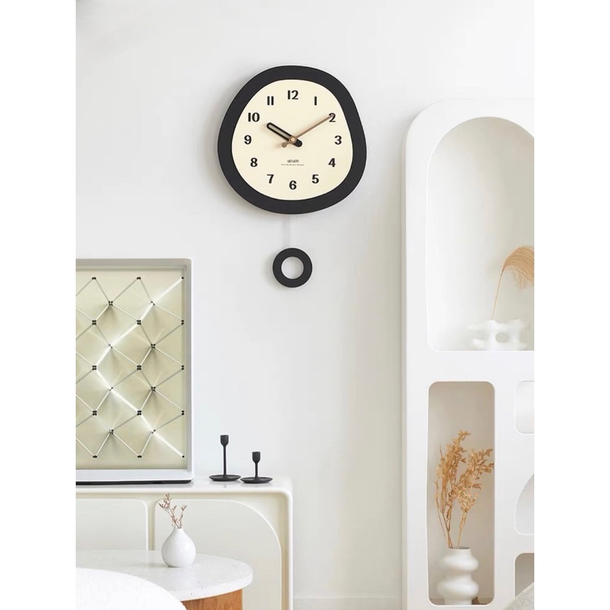 モノトーン ニュアンス クロック 振り子時計 掛け時計 | 70PARK