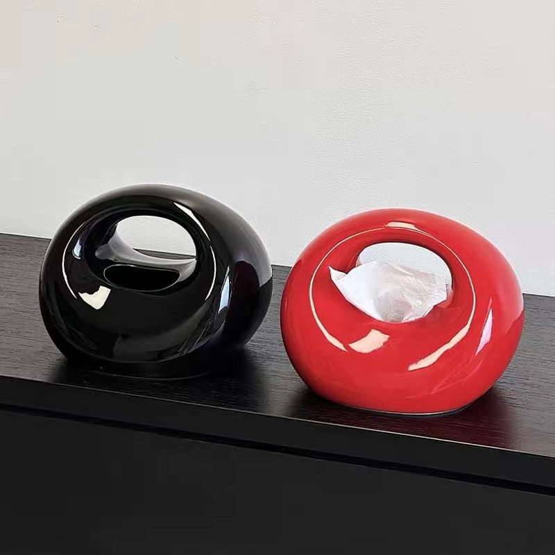 チャビー ラウンド セラミック ティッシュケース 全2色 | 70PARK