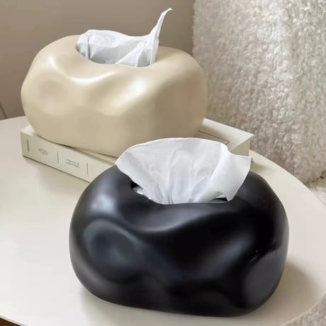 #セラミック 凸凹 デザイン ティッシュケース 全4色 ティッシュボックス