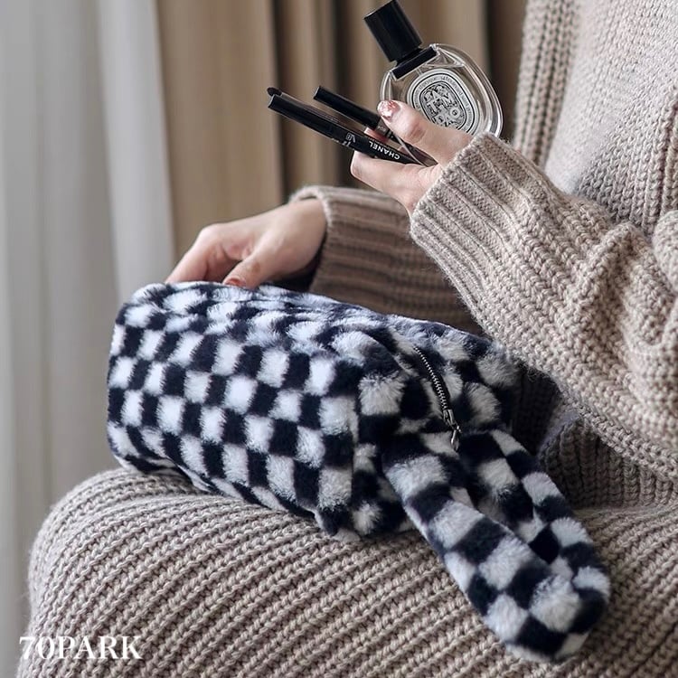 美品】PEARLY GATES カモフラ柄 ファーポーチ 美品】PEARLY GATES