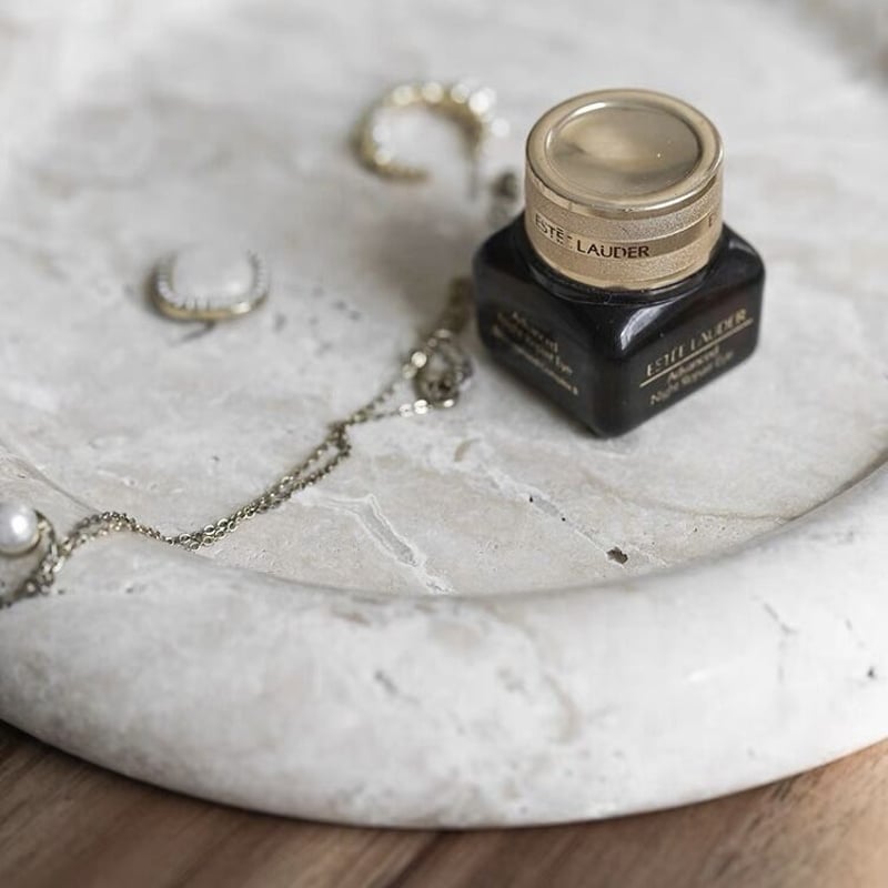 トラバーチン ラウンドトレイ 天然大理石 プレート | 70PARK