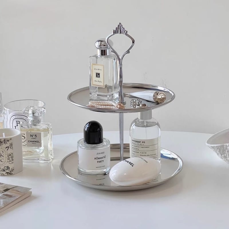 ステンレス 二段 アクセサリー トレイ ディスプレイ | 70PARK