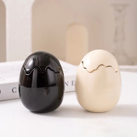 #エッグ モチーフ セラミック 小物入れ 全4色 たまご 収納