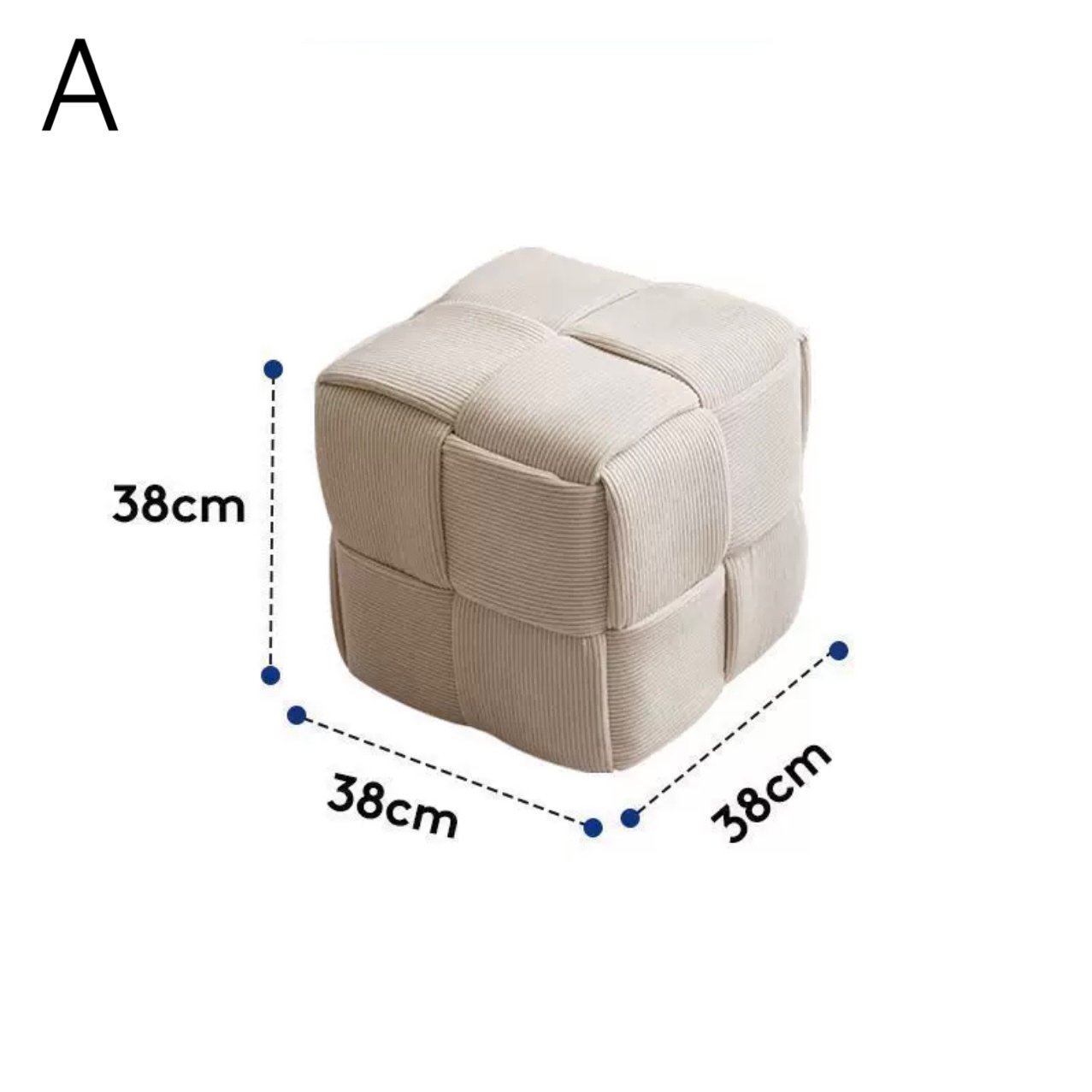 d*3様 FLEXFORM オットマン スツール 編み込みレザー キューブ型 編み込み スツール 全3色 オットマン 高さ38cm | 70PARK