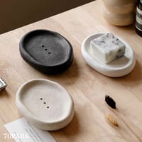 #ぽってり セラミック ソープディッシュ 全3色 石鹸置き トレイ