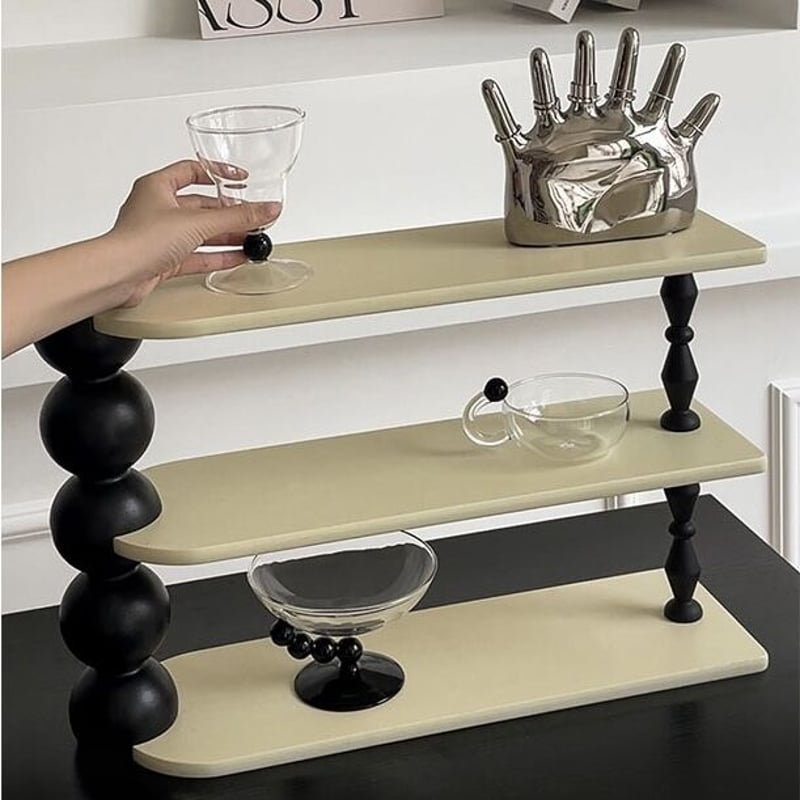 モダン ボール デザイン 三段 収納 ディスプレイラック | 70PARK