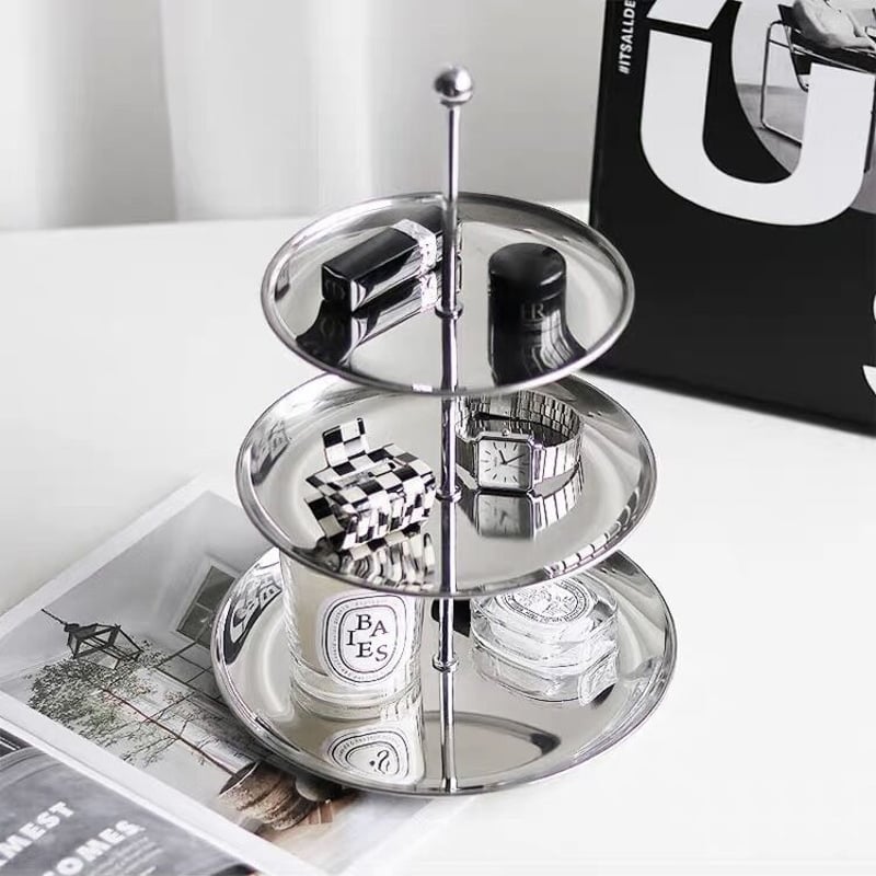 ステンレス 三段 アクセサリー トレイ ディスプレイ | 70PARK