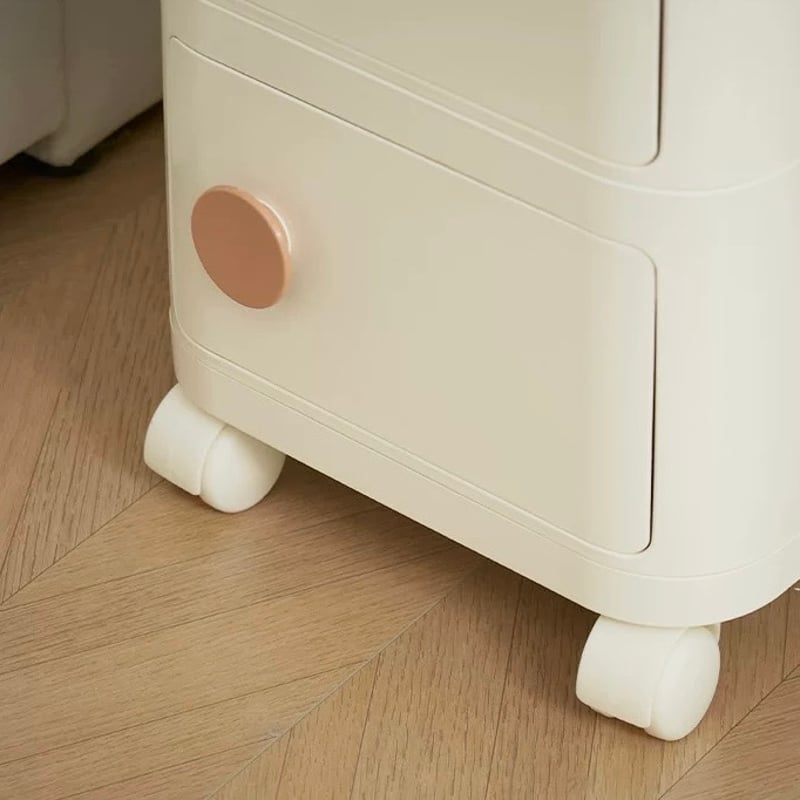 キャスター付き スクエア 三段 カラー 収納 ラック サイドテーブル 全6