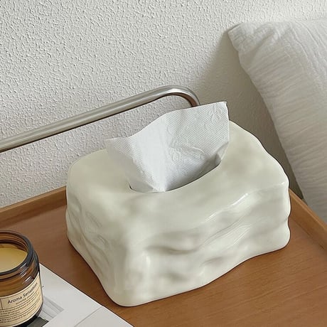 【即納】#ニュアンスデザイン セラミック ティッシュケース 全4色