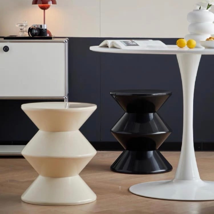 ジグザグ ラウンド 三段 サイドテーブル スツール 全2色 | 70PARK