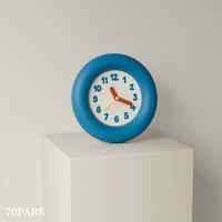 【即納】#チャビーフレーム カラー ラウンド クロック 全3色 置き時計 卓上