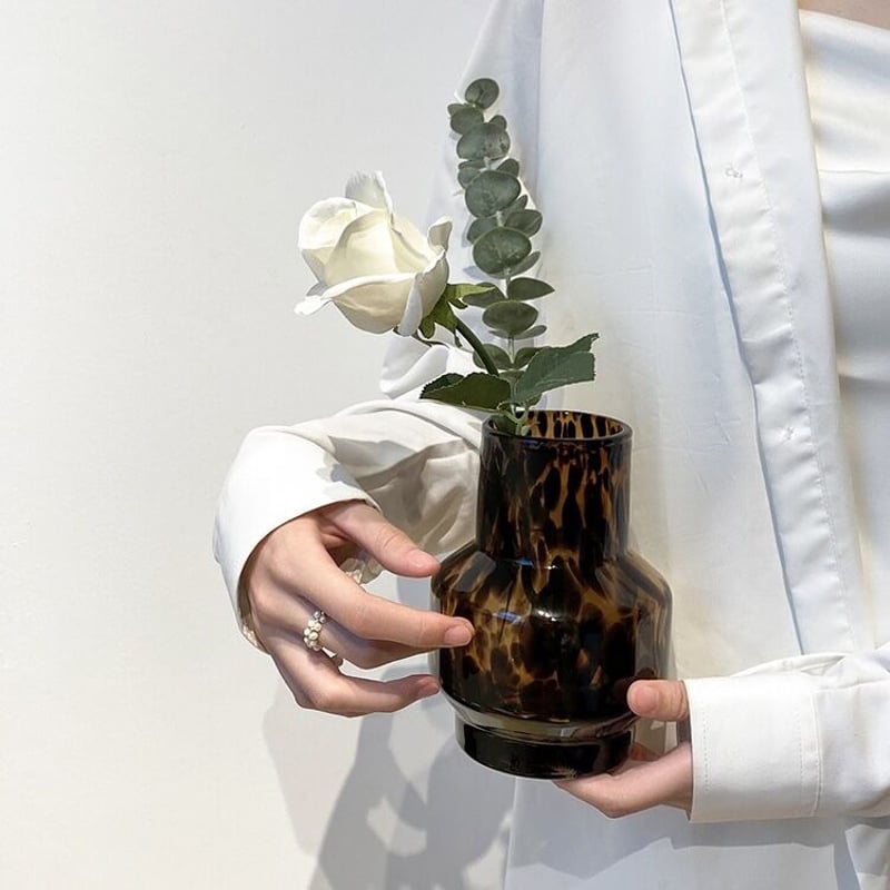 レオパード柄 ガラス フラワーベース 花瓶 豹柄 | 70PARK