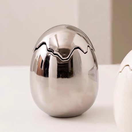 #エッグ モチーフ セラミック 小物入れ 全4色 たまご 収納