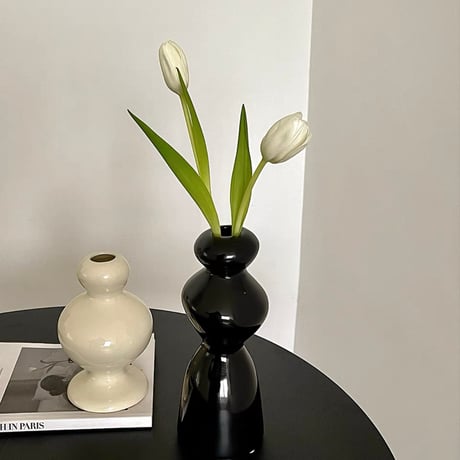 #モノトーン セラミック フラワーベース 全4種 花瓶