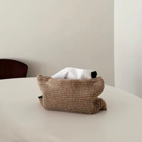 #リネン ナチュラル ティッシュケース 全2色 ティッシュカバー 吊り下げ