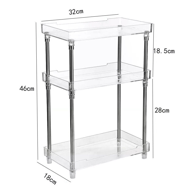 クリア アクリル 2段 3段 ラック 全2タイプ コスメ 収納 | 70PARK