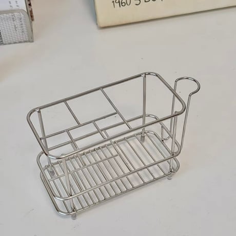 【即納】#ステンレス シルバー カップホルダー付き マルチ スタンド 収納