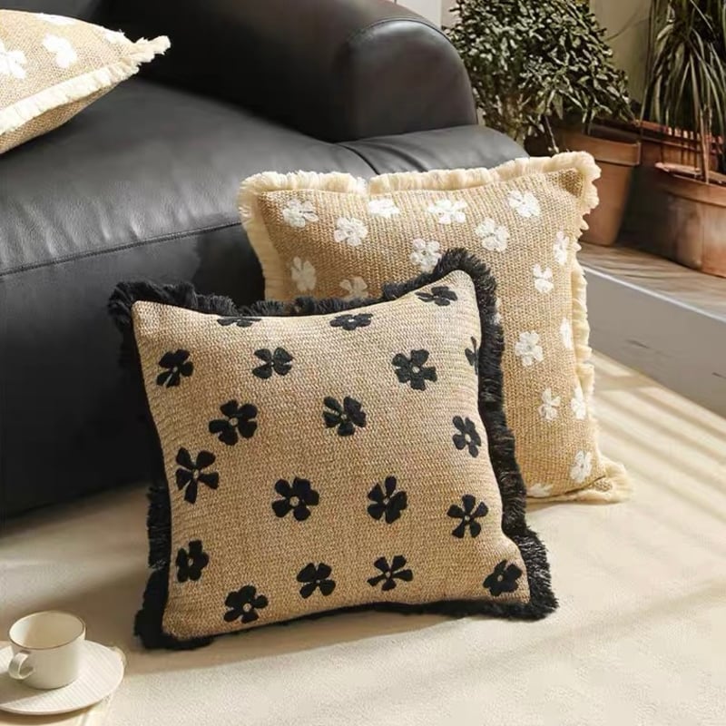 ペイズリー柄 クッションカバー フリンジ付き Out Style