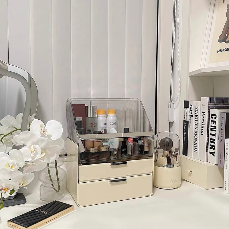 大容量 蓋付き 引き出し コスメ収納 ボックス 全2色 | 70PARK