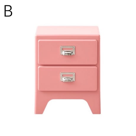 #シンプル レトロ 二段 コンパクト キャビネット 全4色 収納 サイドテーブル