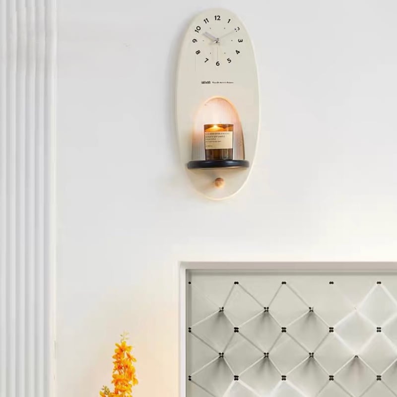 キャンドルホルダー付き 壁掛け時計 全2種 クロック 1台3役 | 70PARK