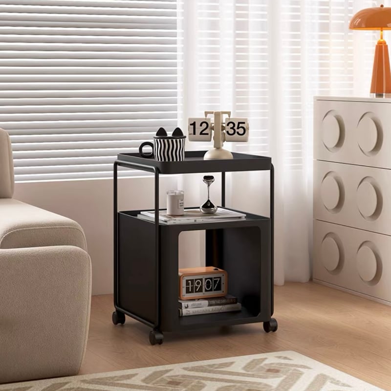 キャスター付 スクエア 収納 ワゴン 全2色 サイドテーブル | 70PARK