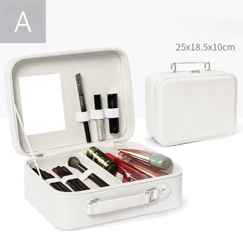 ミラー付き メイクボックス 大容量 コスメ 収納 ポーチ 全3色 トラベル