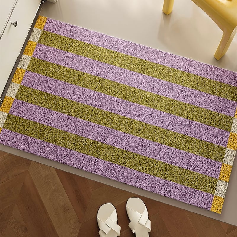 マルチカラー ストライプ 玄関 マット 全4色 50×80 泥落とし | 70PARK