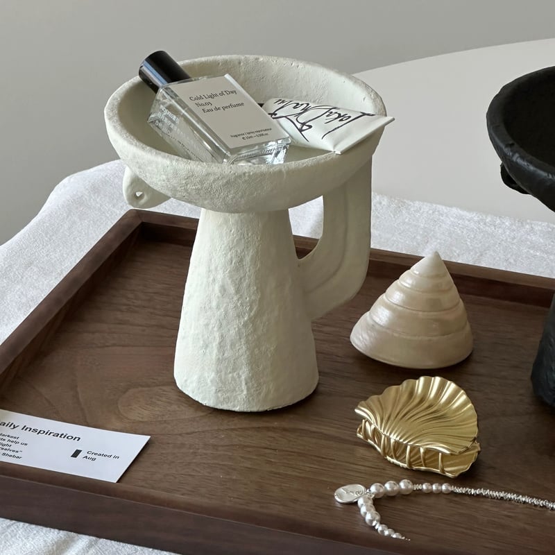 セラミック カップ スタンド アクセサリー トレイ 全2色 アロマ 小物