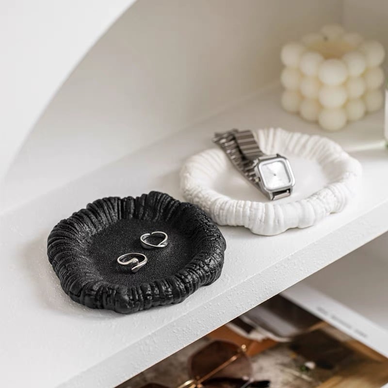 マットカラー ニュアンス ラウンド ミニ アクセサリー トレイ 全2色