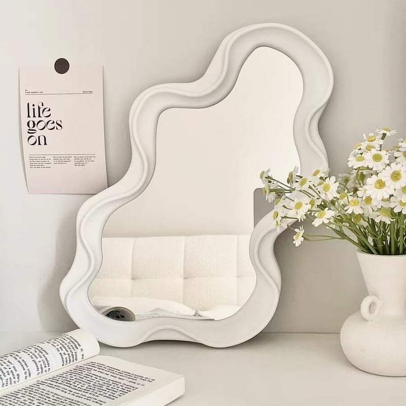 うねうね ニュアンス ウエーブ ミラー 全2色 鏡 壁掛け | 70PARK