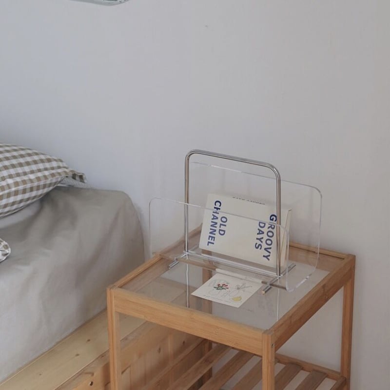 クリア アクリル マガジンラック 収納 ブックスタンド | 70PARK
