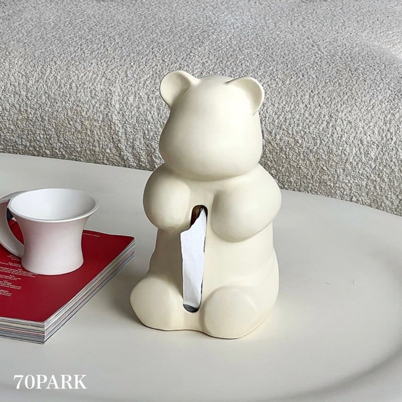 くま モチーフ セラミック ティッシュケース ベアー | 70PARK
