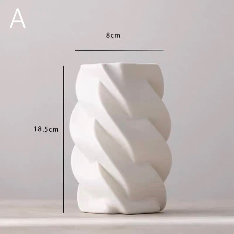 ねじれ ツイスト セラミック フラワーベース 花瓶 全3色 | 70PARK