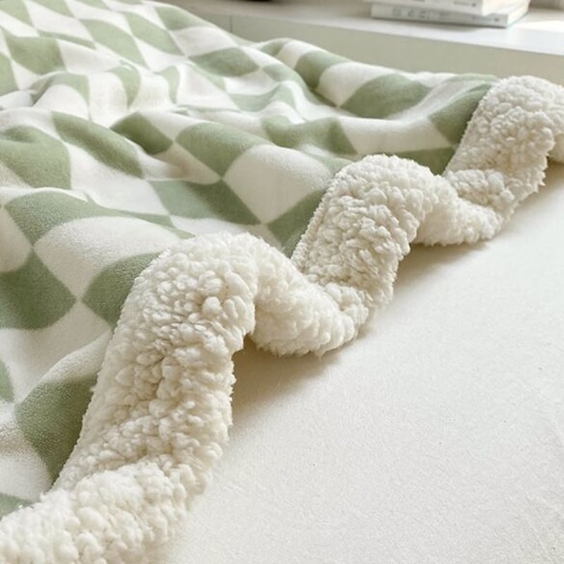 チェッカーボード柄 フリース ブランケット 全4色 毛布 | 70PARK