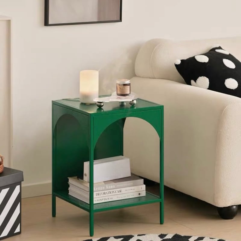 脚付き アーチ アイアン サイドテーブル 全3色 収納 | 70PARK