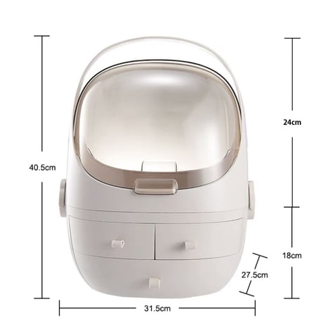 【即納】#ポータブル 大容量 コスメ ボックス 全2色 メイク 収納
