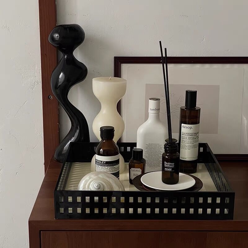 モノトーン アクリル スクエア 穴あき トレイ | 70PARK