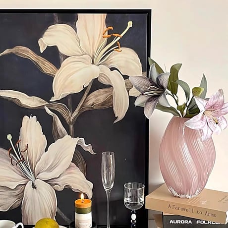 【即納】#ツイスト デザイン ガラス フラワーベース 全2色 花瓶