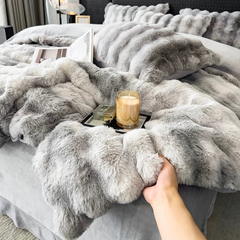 グラデーション もこもこ ふわとろ 布団カバーセット 全2色