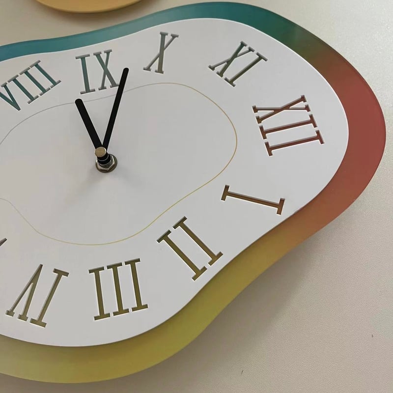 不規則 ウエーブ アクリル クロック 全3色 掛け時計 | 70PARK