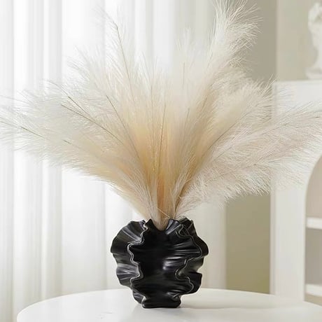 #不規則 ウエーブ セラミック フラワーベース 全2色 花瓶 オブジェ