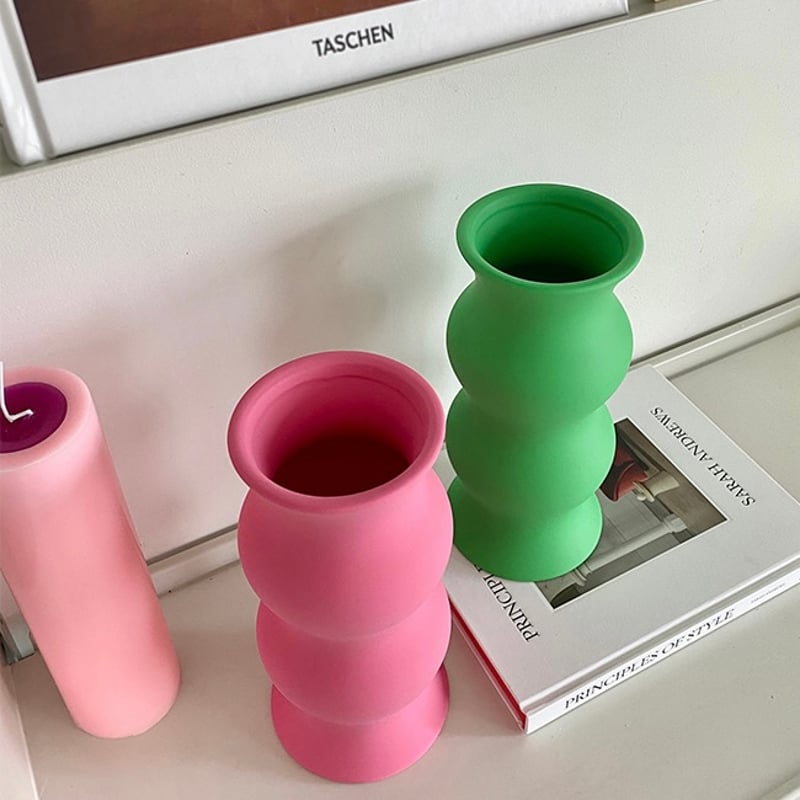 うねうね マット カラー セラミック フラワーベース 全2色 花瓶 うねうね マット カラー セラミック フラワーベース 全2色 花瓶