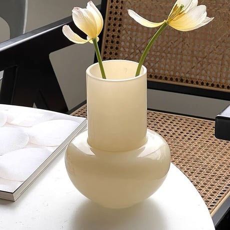 #レッド カラー ガラス フラワーベース 全2色 花瓶