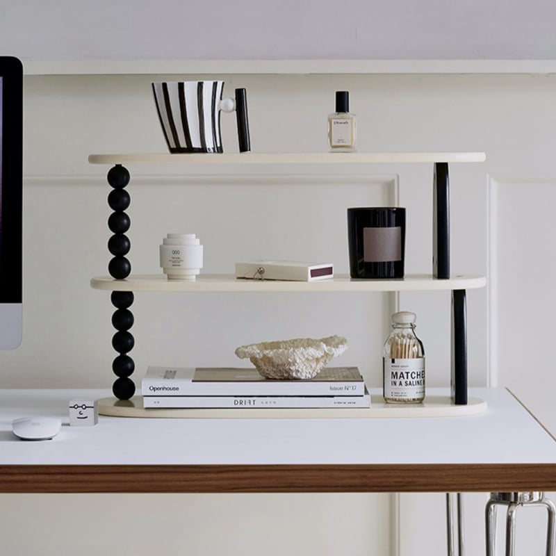 アシンメトリーデザイン 三段 収納 ディスプレイラック | 70PARK