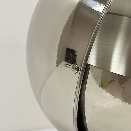 #ステンレス 球形 卓上 蓋付き 小物入れ ダストボックス ゴミ箱